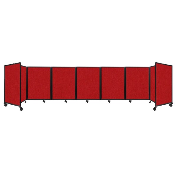 Room Divider 360 Folding Portable Partition 19'6" x 4' Red Fabric